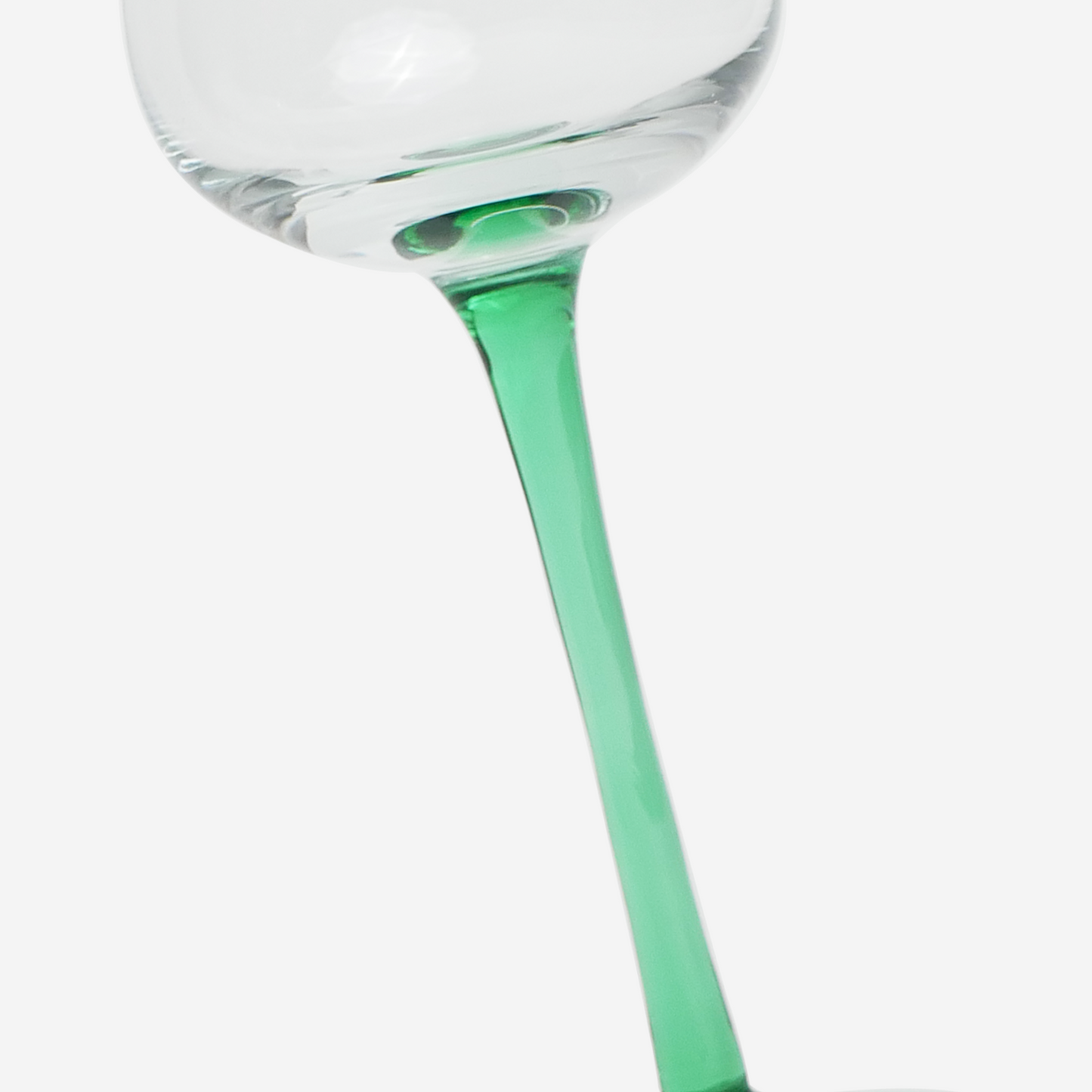 Alsace wine glasses green set of 3
