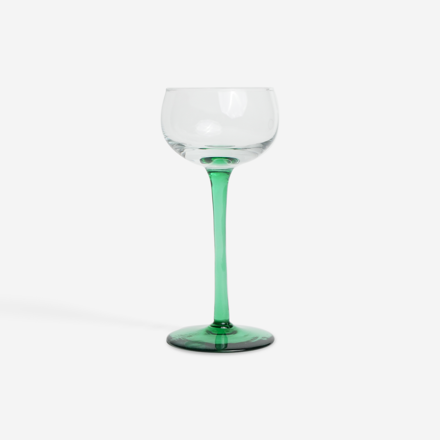 Alsace wine glasses green set of 3