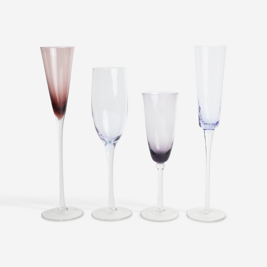 Champagne - purple - set of 4