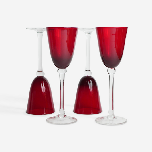 Wine glasses - red - set of 6