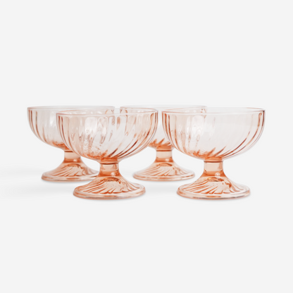 Dessert coupes - rosaline - set van 4