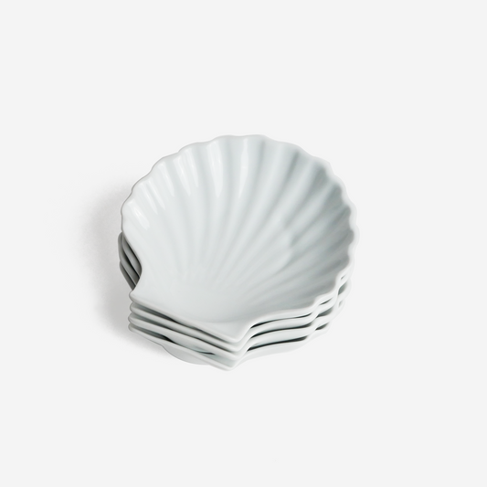 Bowl - shell shaped - white