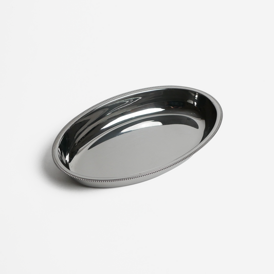 Serving tray - oval - inox