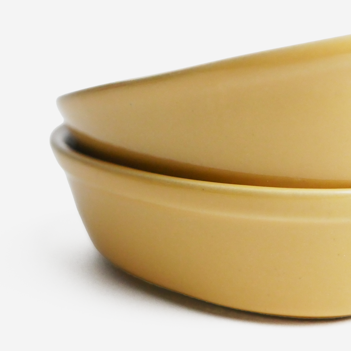 Yellow earthenware bowl