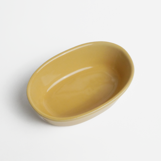 Yellow earthenware bowl