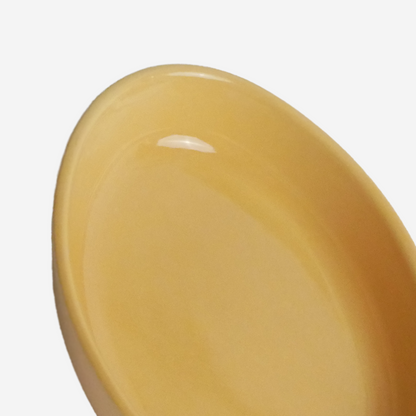 Yellow oval snack bowl