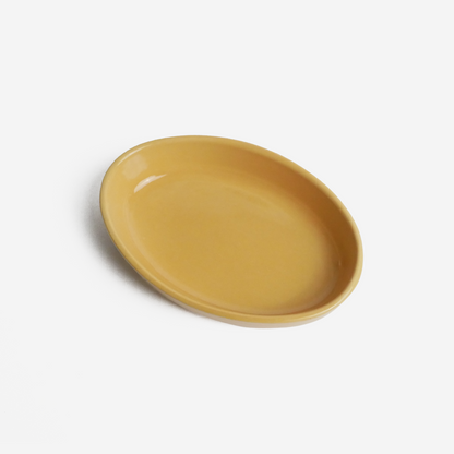 Yellow oval snack bowl