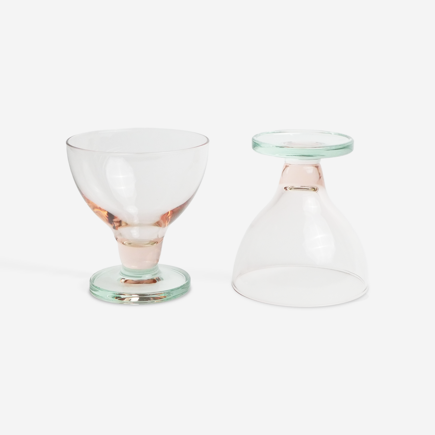 Groenroze dessert coupes