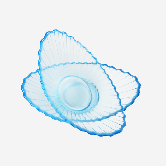 Blue boat dessert bowl