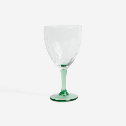 Green stem dot glass
