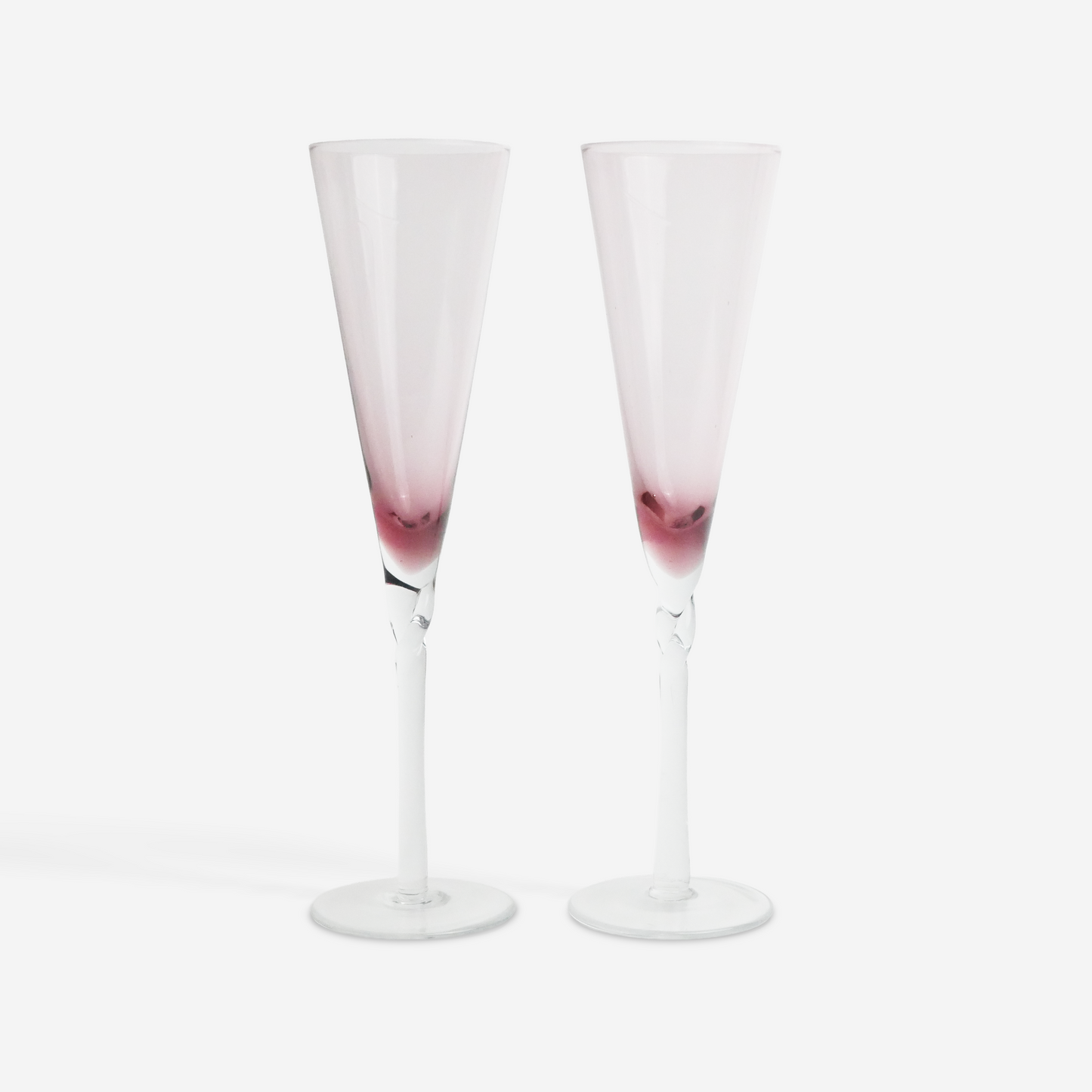 Paarse champagne flutes