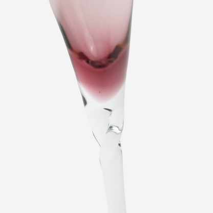 Paarse champagne flutes