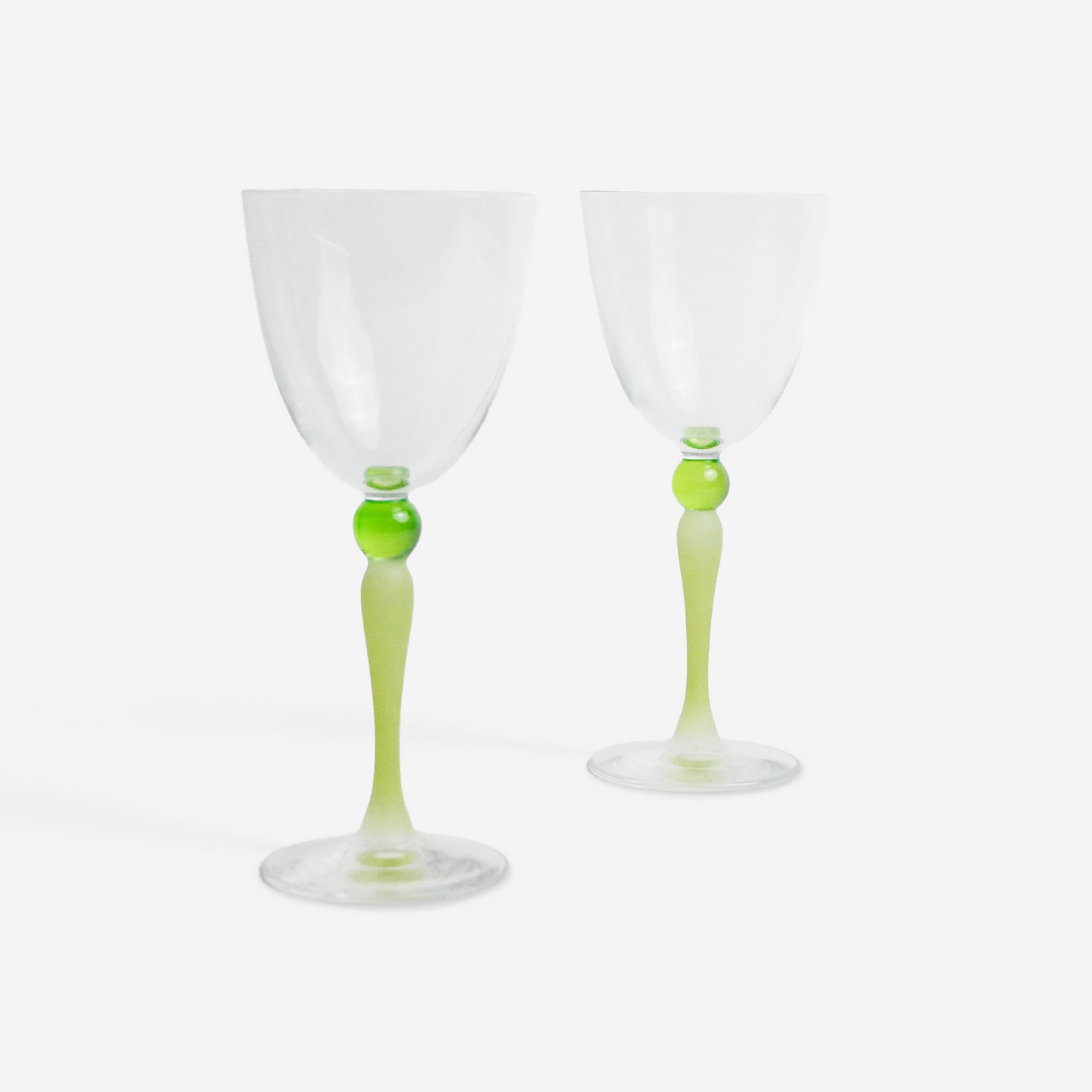 Matte green stem glass