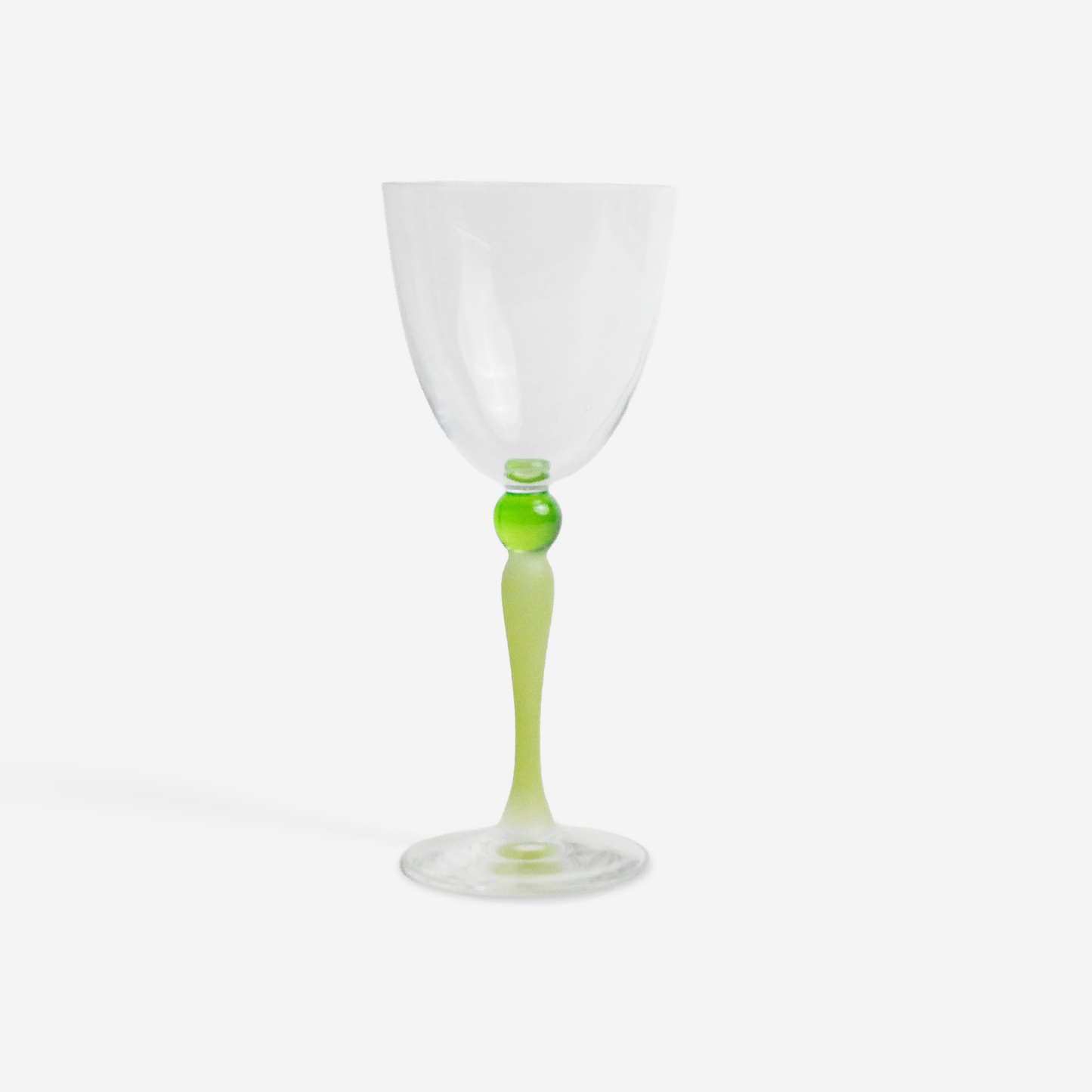 Matte green stem glass