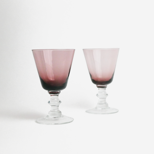 Violet wine glasses