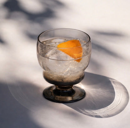 Set of 2 smoked water glasses