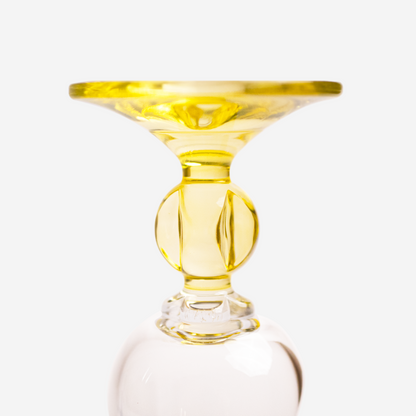 Champagne flutes - yellow - set of 4