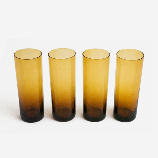 Longdrinks - amber - set of 4