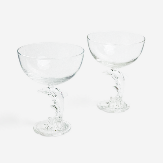 Champagne coupes - dolfin - set of 2