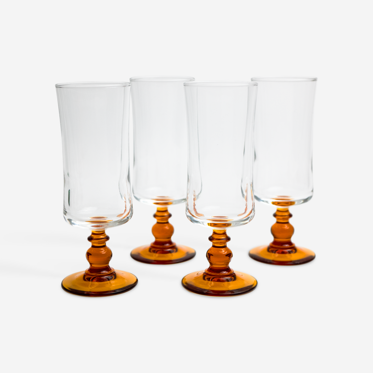 Champagneglazen - Amber - Set van 4