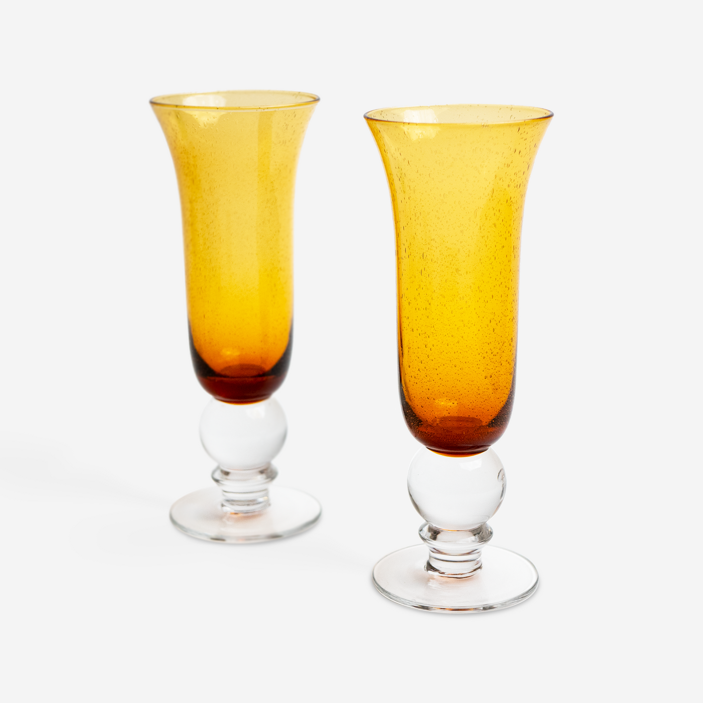 Champagneglazen - Amber - Set van 2