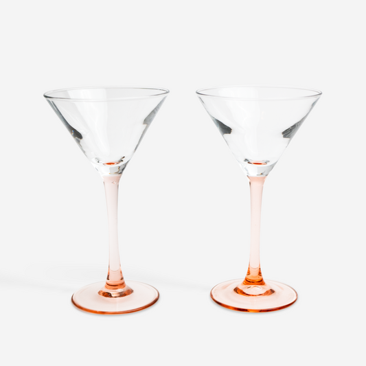 Cocktail glasses - pink - set of 2