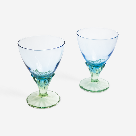 Coupes - blue green - set of 2