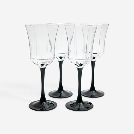 Wine glasses - octagon - set of 4