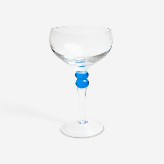 Champagne coupes - blue - set of 2