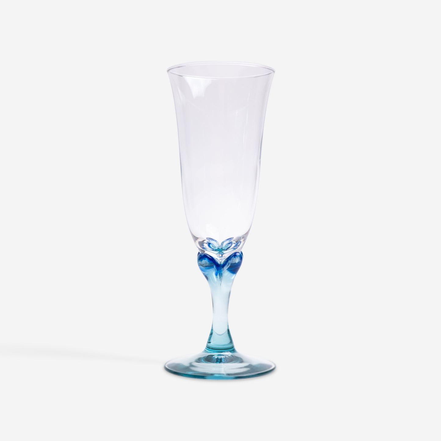 Champagneglazen - blauw - set van 6