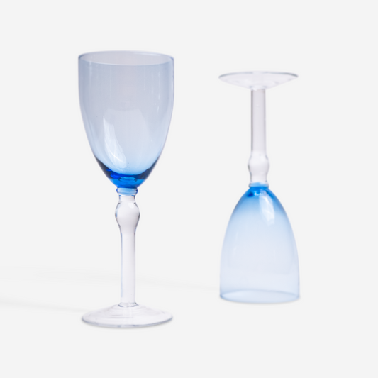 Wine glasses - blue - set of 2