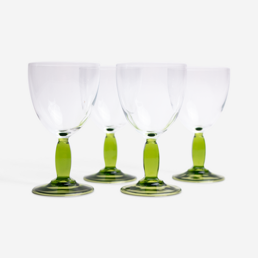 Wine glasses - square stem - set of 4