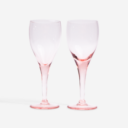 Glazen - roze - set van 2