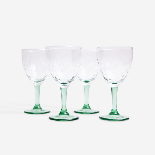 Wine glasses - green - set of 4