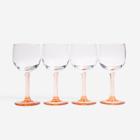 Wine glasses - pink - set of 4