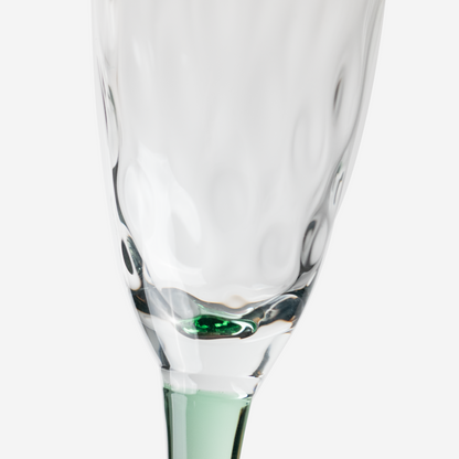 Champagneglazen - groen - set van 2