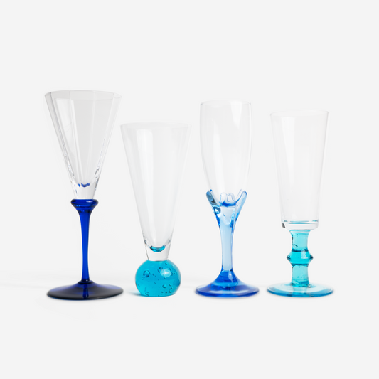 Champagne glasses - mix & match - set of 4