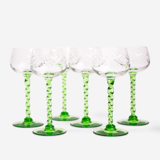 Alsace wine glasses - spiral - set of 6