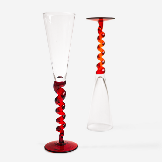 Champagne flutes - spiral - set of 2