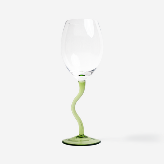 Wine glasses - wiggly - set of 2