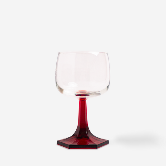 Red wine glasses - hexagon - set of 6