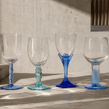 Mixed set of wine glasses